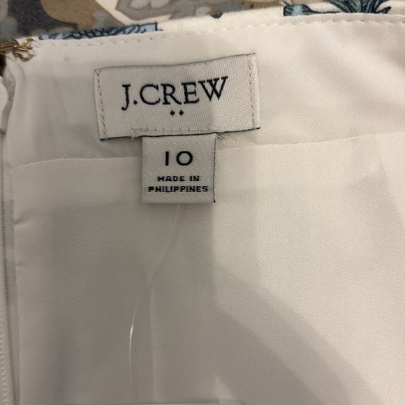 J. Crew Blue and Cream Pencil Skirt NWT - Picture 3 of 5